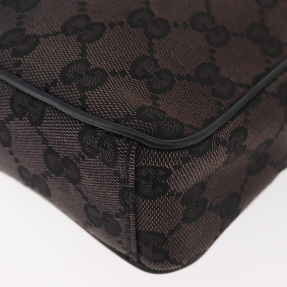 GUCCI GG Canvas Shoulder Bag Black Silver 018 1619 Auth 180727