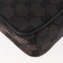 GUCCI GG Canvas Shoulder Bag Black Silver 018 1619 Auth 180727-15