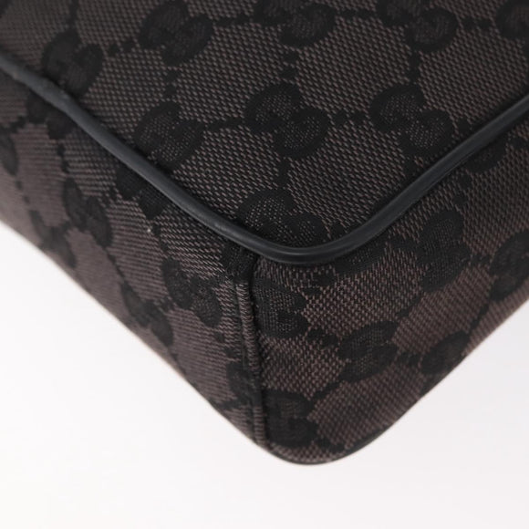 GUCCI GG Canvas Shoulder Bag Black Silver 018 1619 Auth 180727