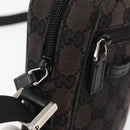 GUCCI GG Canvas Shoulder Bag Black Silver 018 1619 Auth 180727-10