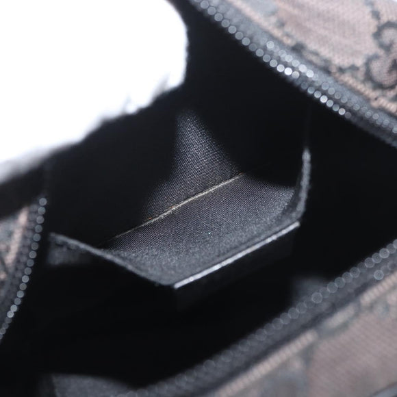 GUCCI GG Canvas Shoulder Bag Black Silver 018 1619 Auth 180727