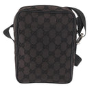 GUCCI GG Canvas Shoulder Bag Black Silver 018 1619 Auth 180727-2