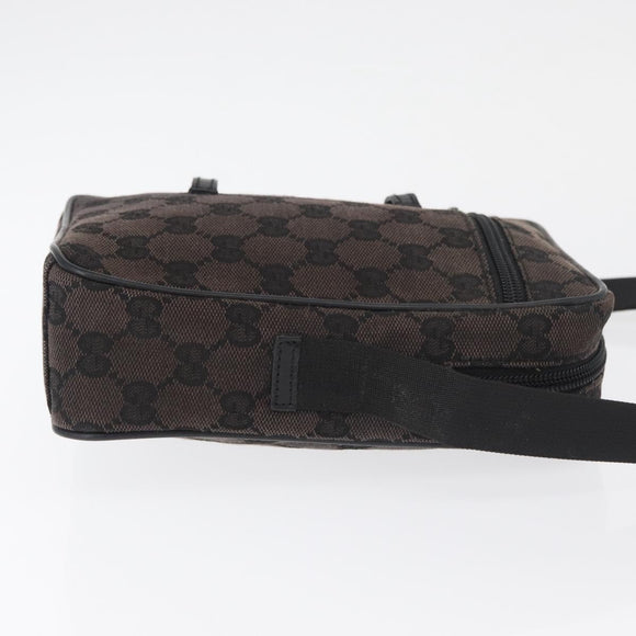 GUCCI GG Canvas Shoulder Bag Black Silver 018 1619 Auth 180727