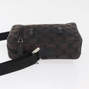 GUCCI GG Canvas Shoulder Bag Black Silver 018 1619 Auth 180727-4