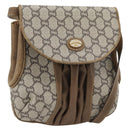 GUCCI GG Plus Supreme Shoulder Bag PVC Beige Gold Auth 180728-1