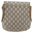 GUCCI GG Plus Supreme Shoulder Bag PVC Beige Gold Auth 180728-2