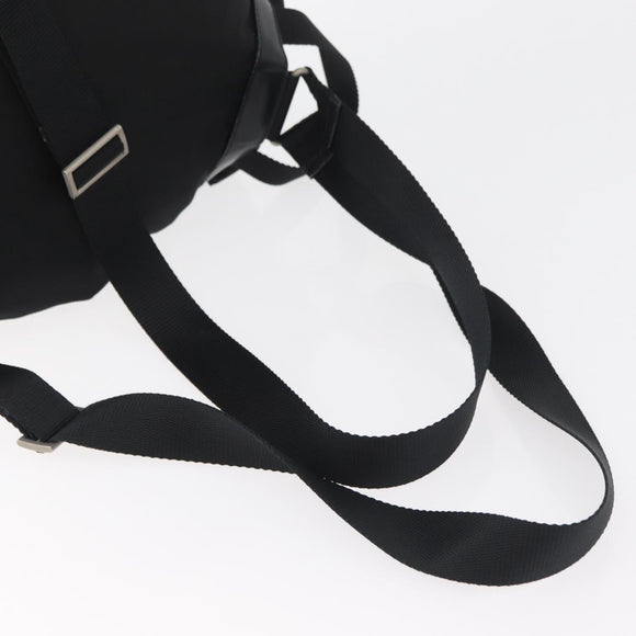 PRADA Backpack Nylon Black Silver Auth 180736A