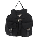 PRADA Backpack Nylon Black Silver Auth 180736A-2