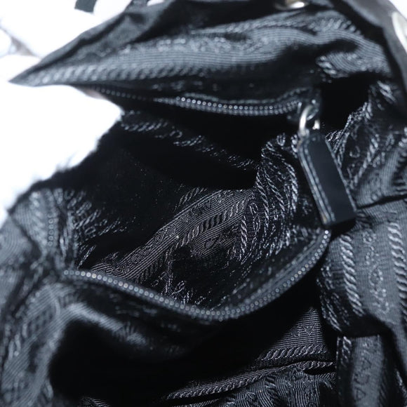 PRADA Backpack Nylon Black Silver Auth 180736A