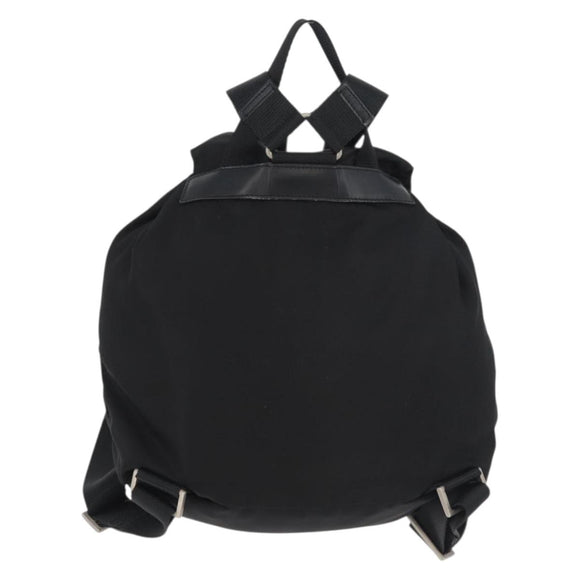 PRADA Backpack Nylon Black Silver Auth 180736A