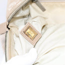 CHANEL New Travel Line Hand Bag Nylon Beige Silver CC Auth 180753-21