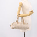 CHANEL New Travel Line Hand Bag Nylon Beige Silver CC Auth 180753-22