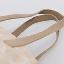 CHANEL New Travel Line Hand Bag Nylon Beige Silver CC Auth 180753-8