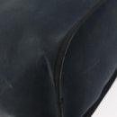 HERMES Cabak Elan Hand Bag Canvas Silver Navy Auth 180754-13
