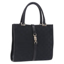 GUCCI GG Canvas Jackie Hand Bag Black Gold 002 1065 Auth 180760-1