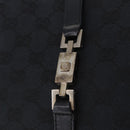 GUCCI GG Canvas Jackie Hand Bag Black Gold 002 1065 Auth 180760-14