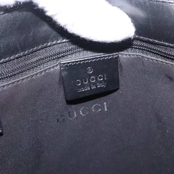 GUCCI GG Canvas Jackie Hand Bag Black Gold 002 1065 Auth 180760