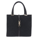GUCCI GG Canvas Jackie Hand Bag Black Gold 002 1065 Auth 180760-2