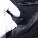 GUCCI GG Canvas Jackie Hand Bag Black Gold 002 1065 Auth 180760-21