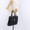 GUCCI GG Canvas Jackie Hand Bag Black Gold 002 1065 Auth 180760-22