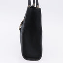 GUCCI GG Canvas Jackie Hand Bag Black Gold 002 1065 Auth 180760-4