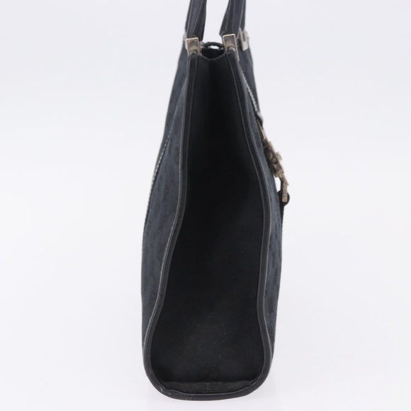 GUCCI GG Canvas Jackie Hand Bag Black Gold 002 1065 Auth 180760