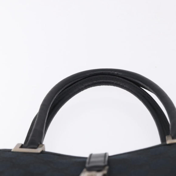 GUCCI GG Canvas Jackie Hand Bag Black Gold 002 1065 Auth 180760