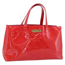 LOUIS VUITTON Monogram Vernis Wilshire PM Handtas Rose Pop M93643 Auth 180764A-1