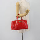 LOUIS VUITTON Monogram Vernis Wilshire PM Handtas Rose Pop M93643 Auth 180764A-22