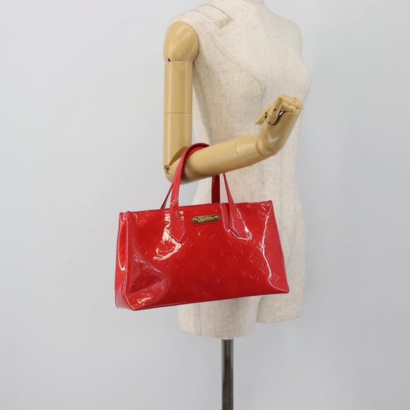 LOUIS VUITTON Monogram Vernis Wilshire PM Handtas Rose Pop M93643 Auth 180764A