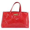 LOUIS VUITTON Monogram Vernis Wilshire PM Handtas Rose Pop M93643 Auth 180764A-13