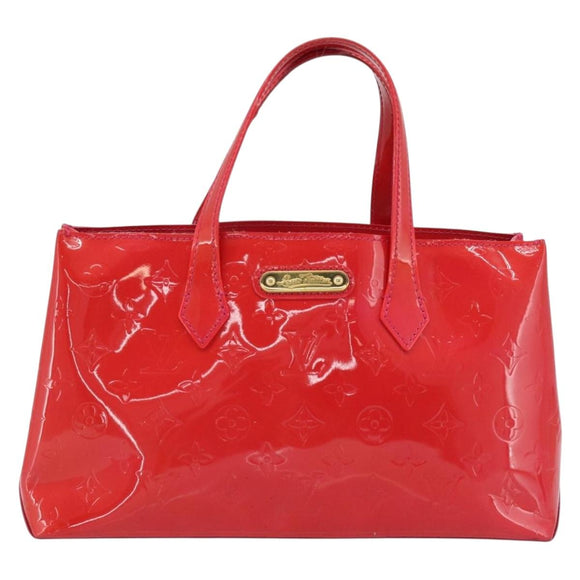 LOUIS VUITTON Monogram Vernis Wilshire PM Handtas Rose Pop M93643 Auth 180764A
