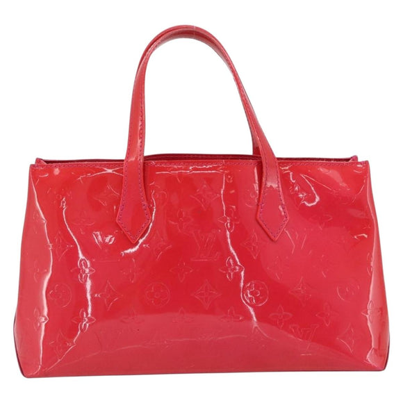 LOUIS VUITTON Monogram Vernis Wilshire PM Handtas Rose Pop M93643 Auth 180764A