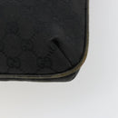 GUCCI GG Canvas Shoulder Bag Black Silver 122791 Auth 180778-15