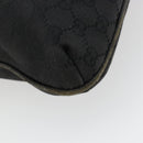 GUCCI GG Canvas Shoulder Bag Black Silver 122791 Auth 180778-16