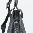 GUCCI GG Canvas Shoulder Bag Black Silver 122791 Auth 180778-10