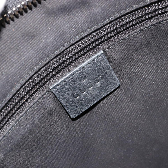 GUCCI GG Canvas Shoulder Bag Black Silver 122791 Auth 180778