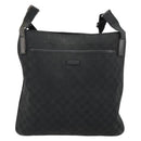 GUCCI GG Canvas Shoulder Bag Black Silver 122791 Auth 180778-13