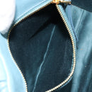 Miu Miu Hand Bag Leather Blue Gold Auth 180783A-21