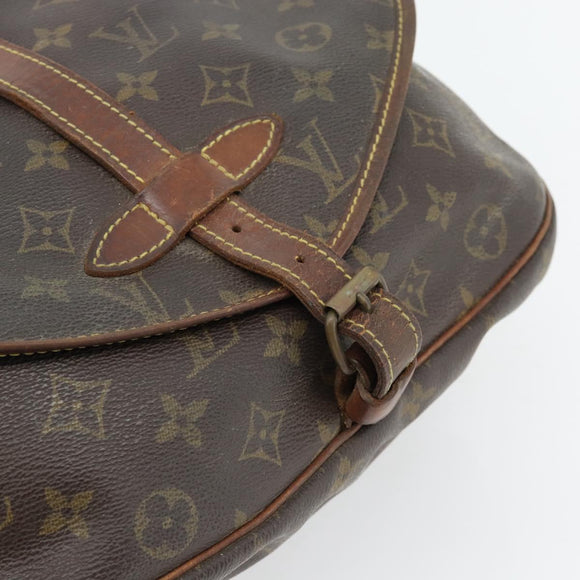 LOUIS VUITTON Monogram Saumur 30 Shoulder Bag M42256 LV Auth 180794