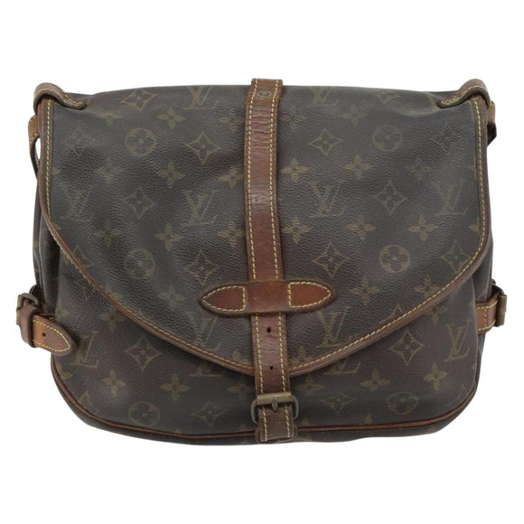 LOUIS VUITTON Monogram Saumur 30 Shoulder Bag M42256 LV Auth 180794
