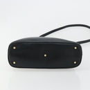 GUCCI Bamboo Hand Bag Leather 2way Navy Gold 000 2865 0290 Auth 180796-5