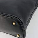 GUCCI Bamboo Hand Bag Leather 2way Navy Gold 000 2865 0290 Auth 180796-17