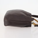 GUCCI Bamboo Shoulder Bag Leather 2way Brown Gold 001 1577 Auth 180797-3
