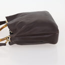 GUCCI Bamboo Shoulder Bag Leather 2way Brown Gold 001 1577 Auth 180797-4