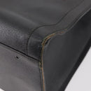 GUCCI Bamboo Tote Bag Leather Black Gold Auth 180798-15