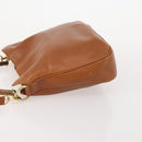 GUCCI Bamboo Shoulder Bag Leather 2way Brown Gold 001 2113 1638 Auth 180799-5