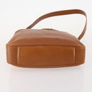 GUCCI Bamboo Shoulder Bag Leather 2way Brown Gold 001 1577 Auth 180800-11