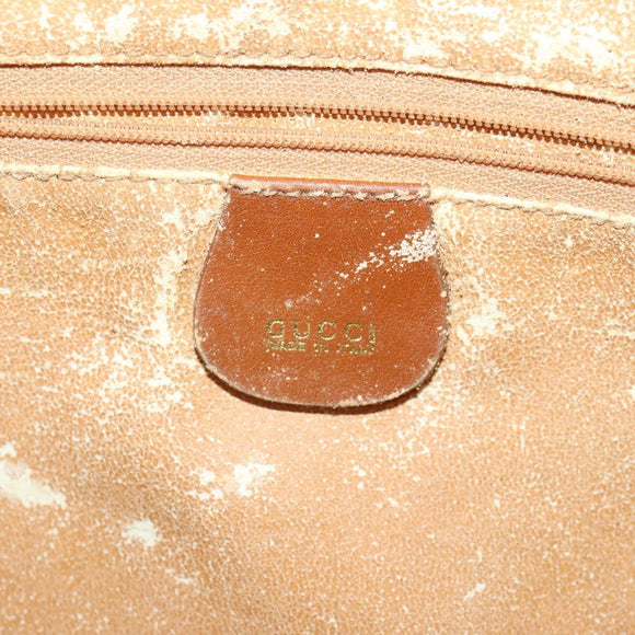 GUCCI Bamboo Shoulder Bag Leather 2way Brown Gold 001 1577 Auth 180800