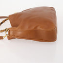 GUCCI Bamboo Shoulder Bag Leather 2way Brown Gold 001 1577 Auth 180800-5